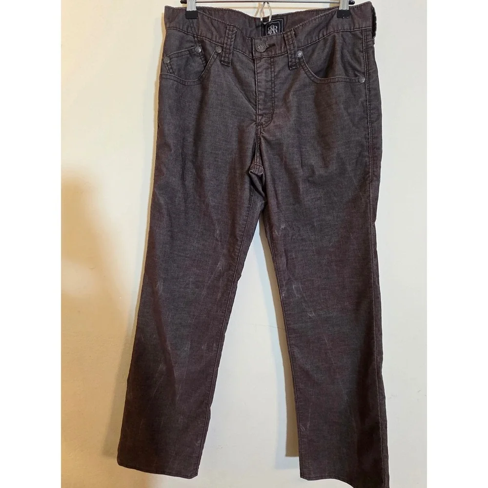 Rock & Republic Neil Mens Brown Corduroy Straight Leg Pants 32x30 R510280
